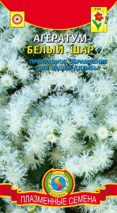агератум белы шар плазма